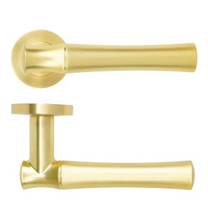 ROSSO MANIGLIE Aldo Lever On Round Rose 50mm x 8mm - Satin Brass