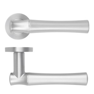 ROSSO MANIGLIE Aldo Lever On Round Rose 50mm x 8mm - Satin Chrome