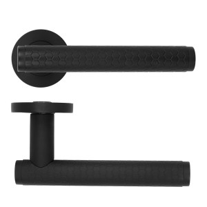 ROSSO MANIGLIE Favo Lever On Round Rose 50mm x 8mm - Oscuro Matt Black