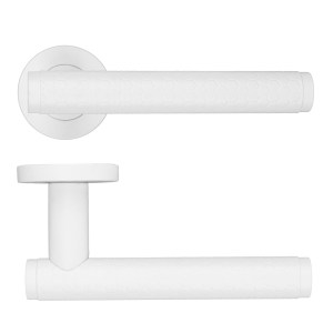 ROSSO MANIGLIE Favo Lever On Round Rose 50mm x 8mm - Powder Coat White