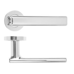 ROSSO MANIGLIE Frigo Lever On Round Rose 50mm x 8mm - Polished Chrome
