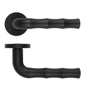 ROSSO MANIGLIE Vasco Lever On Round Rose 50mm x 8mm - Oscuro Matt Black