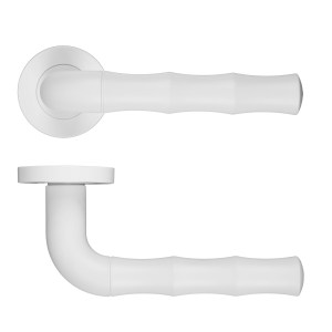 ROSSO MANIGLIE Vasco Lever On Round Rose 50mm x 8mm - Powder Coat White