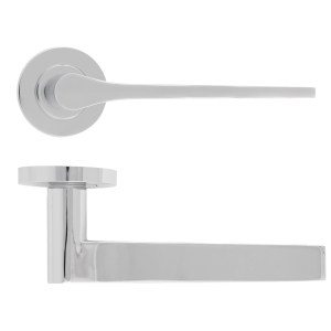 ROSSO MANIGLIE Gio Lever On Round Rose 50mm x 8mm - Polished Chrome