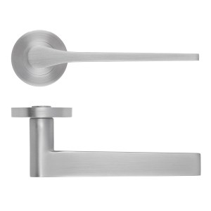 ROSSO MANIGLIE Gio Lever On Round Rose 50mm x 8mm - Satin Chrome