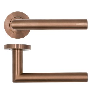 ROSSO TECNICA Lugano Lever on Round Rose - PVD Satin Bronze