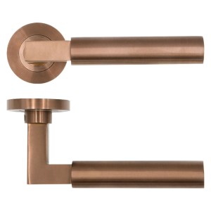 ROSSO TECNICA Garda Lever on Round Rose - PVD Satin Bronze