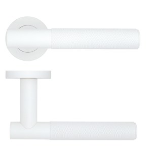 ROSSO TECNICA Orta Lever on Round Rose - Powder Coat White