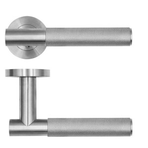 ROSSO TECNICA Orta Lever on Round Rose - Satin Stainless