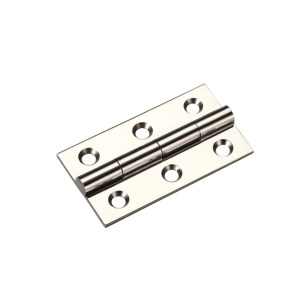 TOP DRAWER FITTINGS Solid Drawn Brass Butt Hinge - 50 x 28 x 1.5mm Polished Nickel