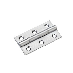 TOP DRAWER FITTINGS Solid Drawn Brass Butt Hinge - 50 x 28 x 1.5mm Satin Chrome