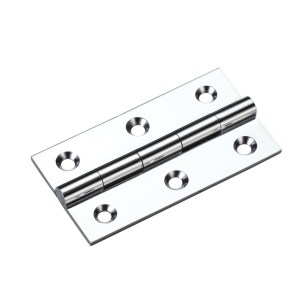 TOP DRAWER FITTINGS Solid Drawn Brass Butt Hinge - 64 x 35 x 2mm Polished Chrome