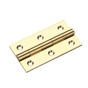 TOP DRAWER FITTINGS Solid Drawn Brass Butt Hinge - 64 x 35 x 2mm Polished Brass