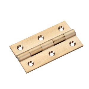 TOP DRAWER FITTINGS Solid Drawn Brass Butt Hinge - 64 x 35 x 2mm Satin Brass