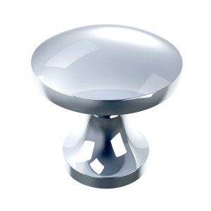 TOP DRAWER FITTINGS Round Cabinet knob 24.2mm Dia. Polished Chrome Finish