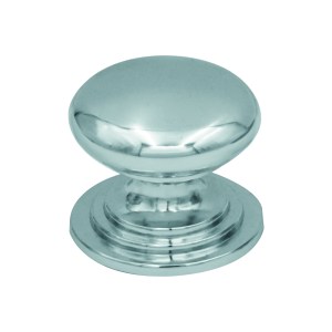 TOP DRAWER FITTINGS Round Cabinet knob 37mm Dia. Polished Chrome Finish