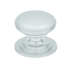 TOP DRAWER FITTINGS Round Cabinet knob 37mm Dia. Matt White Finish