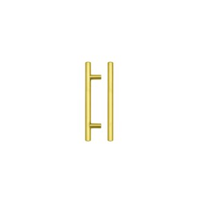 TOP DRAWER FITTINGS T Bar Cabinet handle 96mm CTC, 156mm Total length Brushed Gold Finish