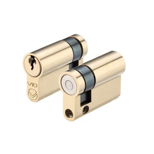 VIER CYLINDERS V10 Euro Single Cylinder 42mm KTD Polished Brass