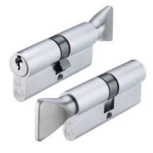 VIER CYLINDERS V10 Euro Cylinder and Turn 100mm KTD Polished Brass