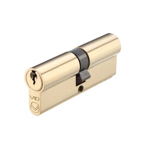 VIER CYLINDERS V10 Euro Double Cylinder 100mm KTD Polished Brass