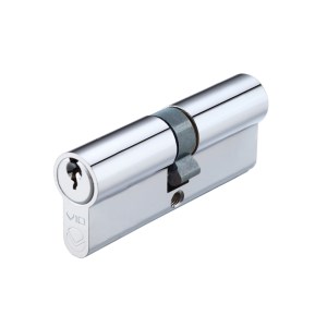 VIER CYLINDERS V10 Euro Double Cylinder 90mm KTD Polished Chrome