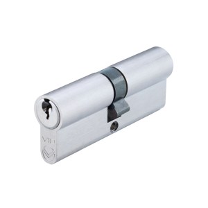 VIER CYLINDERS V10 Euro Double Cylinder 90mm KTD Satin Chrome