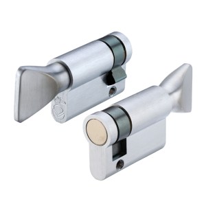 VIER CYLINDERS V5 55mm Euro Single Turn only Satin Chrome