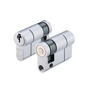 VIER CYLINDERS V5 75mm Euro Single Cylinder Keyed to Differ Satin Chrome