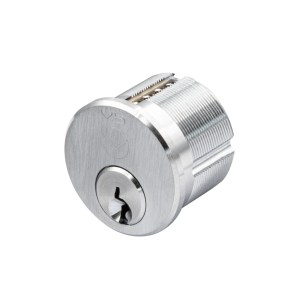 VIER CYLINDERS V5 Threaded Rim Cylinder Keyed Alike (KA11) Satin Chrome