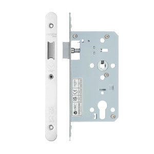 VIER DOOR HARDWARE Din Latch - Backset 60mm - 2 Pc Forend - Radius - PSS - Polished Stainless Steel