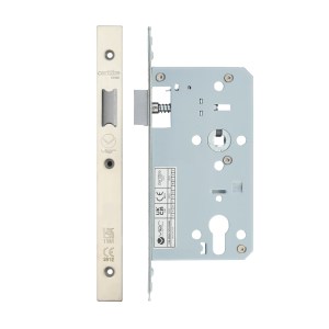VIER DOOR HARDWARE Din Latch - Backset 60mm - 2 Pc Forend - Square - SSS - Satin Stainless Steel