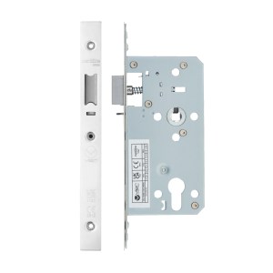 VIER DOOR HARDWARE Din Nightlatch - Backset 55mm - 2 Pc Forend - Square - PSS - Polished Stainless Steel
