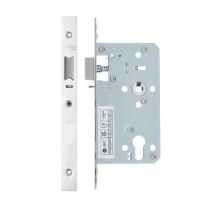 VIER DOOR HARDWARE Din Nightlatch - Backset 60mm - 2 Pc Forend - Square - PSS - Polished Stainless Steel