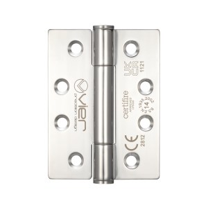 VIER DOOR HARDWARE Grade 14 Concealed Bearing Hinge Stainless Steel - Grade 201 - 102 x 76 x 3mm (PAIR) - Polished Stainless