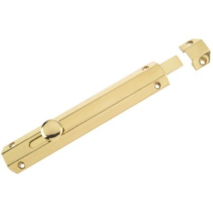 ZOO ACCESSORIES Surface Bolt 202mm Polished Brass