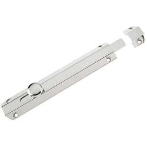 ZOO ACCESSORIES Surface Bolt 202mm Polished Chrome