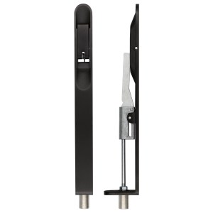 ZOO ACCESSORIES Lever Action Flush Bolt - Radius 20 x 200mm Powder Coated Matt Black