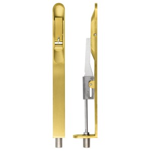 ZOO ACCESSORIES Lever Action Flush Bolt - Radius 20 x 200mm - PVD Satin Brass