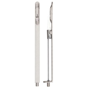 ZOO ACCESSORIES Lever Action Flush Bolt Radius 20mm x 305mm Satin Stainless