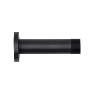 ZOO ACCESSORIES Door Stop - Cylinder - 70mm Projection With Rose - Powder Coated Matt Black