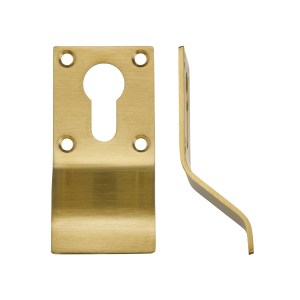 ZOO ACCESSORIES Cylinder Latch Pull - Euro Profile - 88mm x 43mm - PVDSB PVD Satin Brass