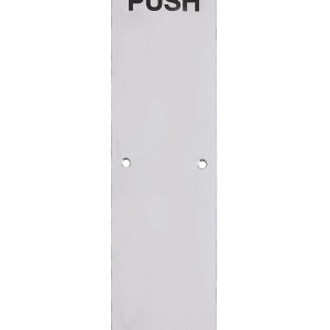ZOO ACCESSORIES Finger Plate - Push (Radius) 75mm x 300mm Satin Stainless