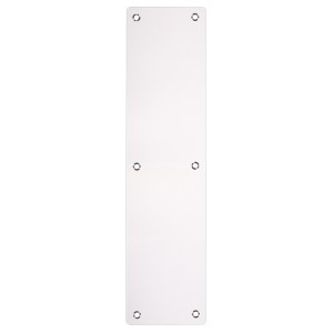 ZOO ACCESSORIES Finger Plate - Blank (Rounded Corner) 75mm x 300mm - PSS Polished Stainless