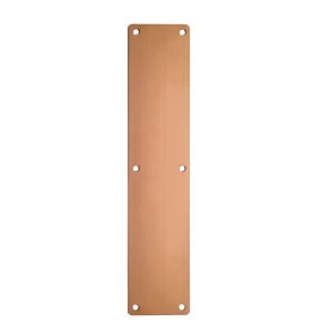 ZOO ACCESSORIES Finger Plate - Blank (Rounded Corner) 75mm x 350mm - Rosso - PVD Bronze