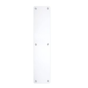 ZOO ACCESSORIES Finger Plate - Blank (Rounded Corner) 75mm x 350mm - PSS Polished Stainless