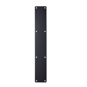 ZOO ACCESSORIES Finger Plate - Blank (Rounded Corner) 75mm x 475mm - Powder Coated Matt Black