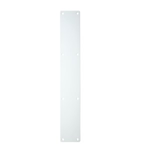 ZOO ACCESSORIES Finger Plate - Blank (Rounded Corner) 75mm x 475mm - Powder Coated Matt White