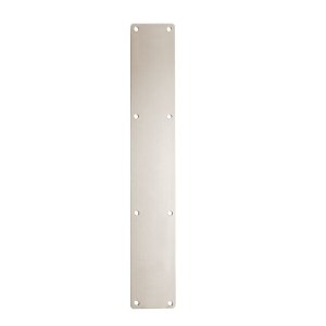 ZOO ACCESSORIES Finger Plate - Blank (Rounded Corner) 75mm x 475mm - SSS Satin Stainless