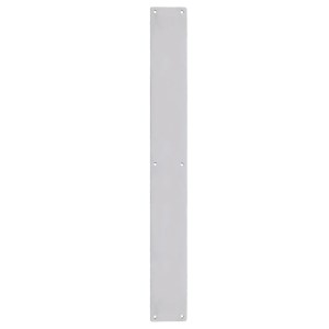 ZOO ACCESSORIES Finger Plate - Blank (Rounded Corner) 75mm x 650mm - SSS Satin Stainless